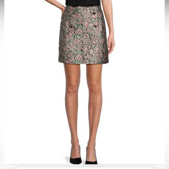 NWT Abbey Glass Jessica Brocade Short Skirt Medium - Picture 3 of 9